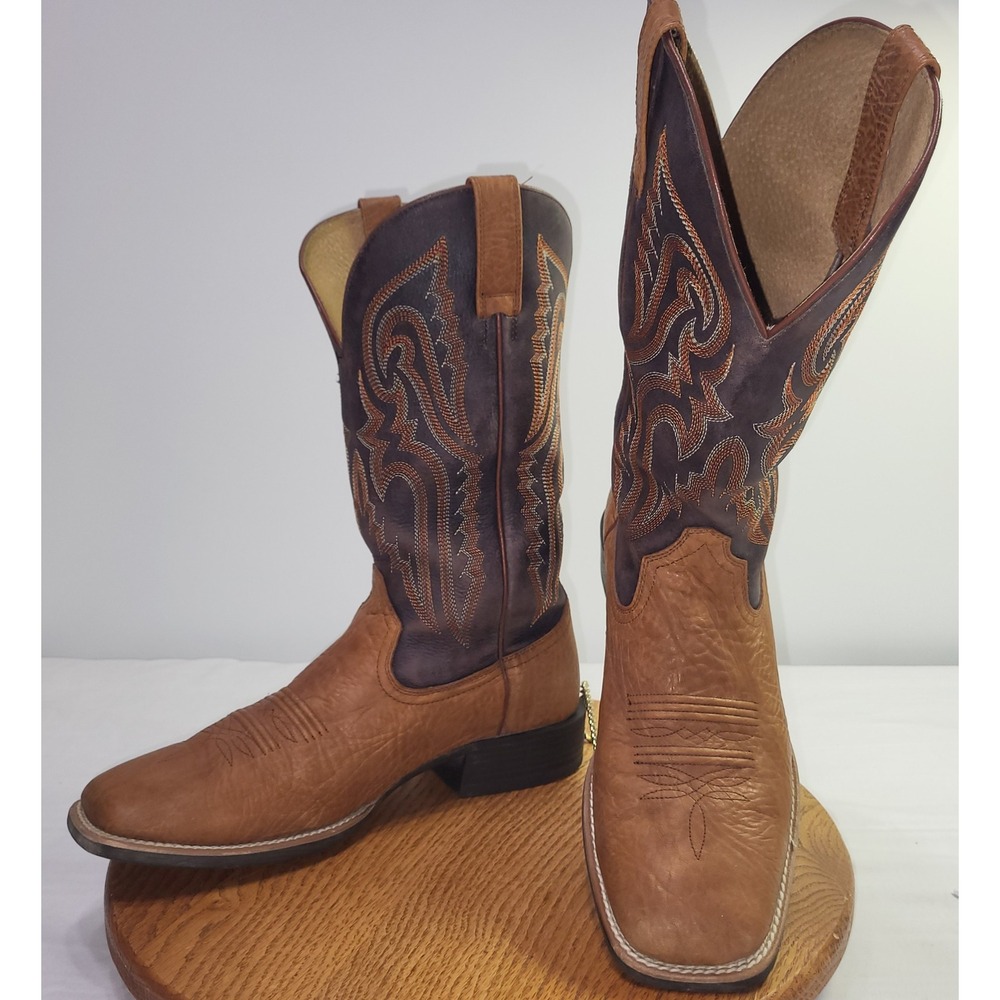 Ariat Heritage Roughstock Western Boots Tan Brown Square Toe 10025097 Mens 11 D